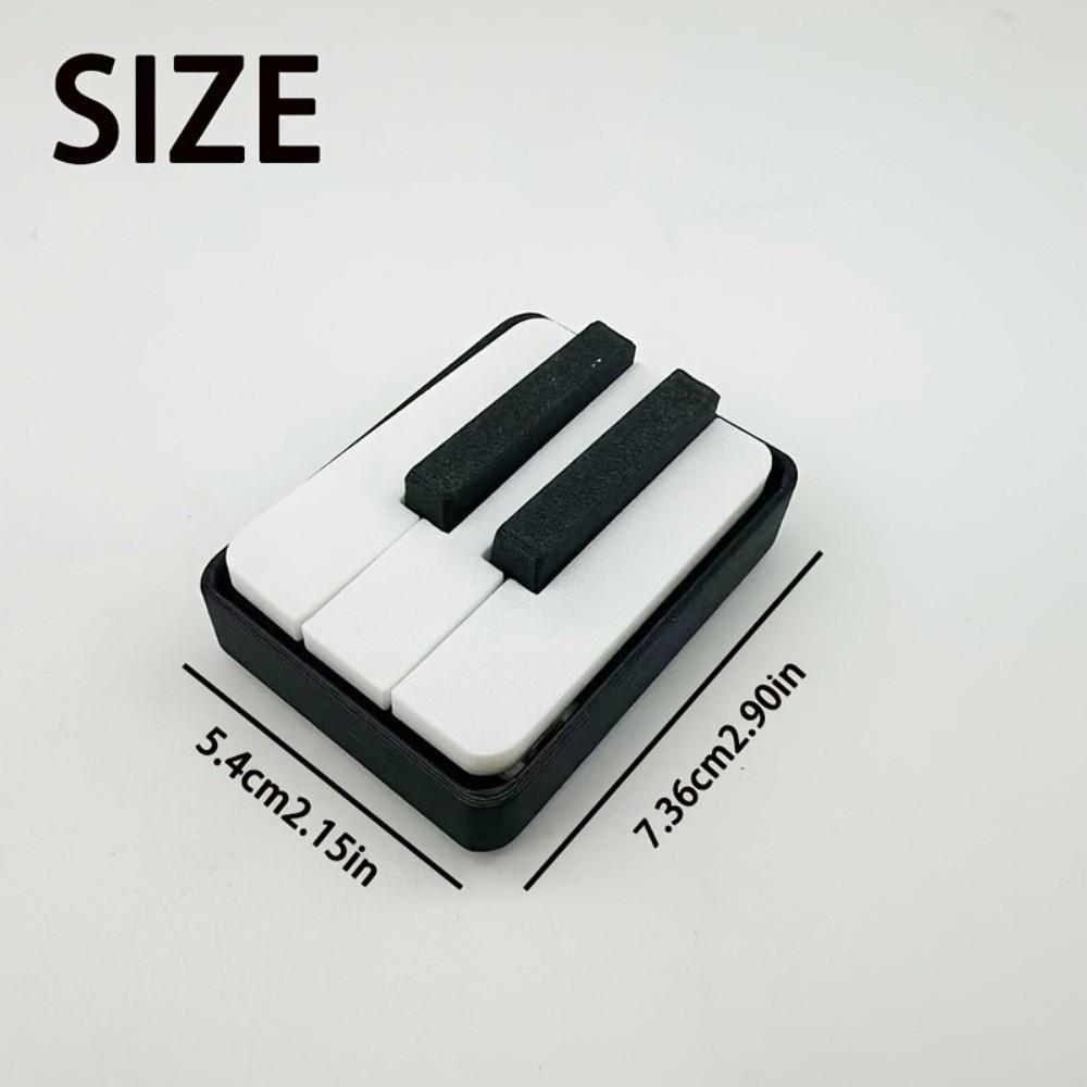 Novelty Piano Stress Clicker Keychain 5-key Press Piano Key Fidget Figurine Backpack