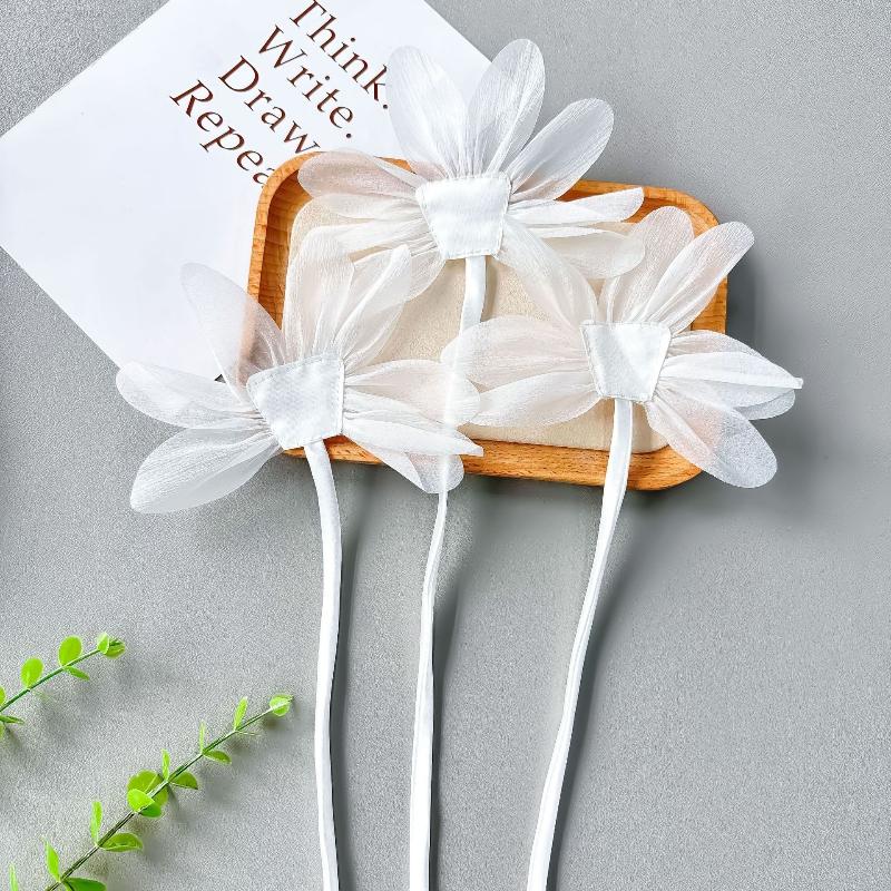 2/1Pcs Cloth Fabric Collar Flower Jewelry Accessories Lace Flower DIY Sew Lapel Pins Handmade Flower Brooch Pins Wedding Party