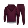 Conjunto de Fato de Treino Masculino com Capuz Outono Inverno 2025 Jaqueta com Zíper e Calças Conjunto de 2 Peças Roupa Casual Desportiva Conjuntos Masculinos