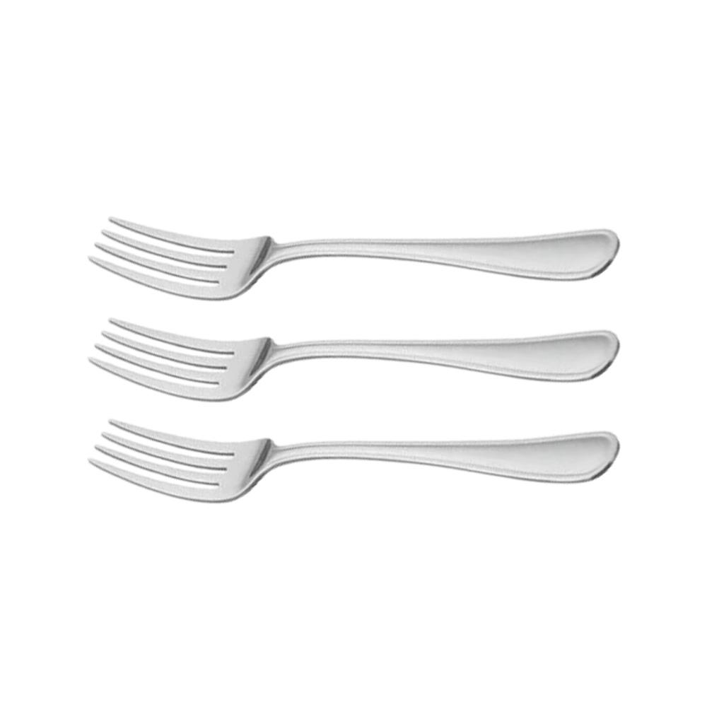 6 Pack Stainless Steel Dinner Forks Set Ergonomic Design Heavy Duty Flatware Dishwasher Safe Hammered Finish Kitchen Utensils