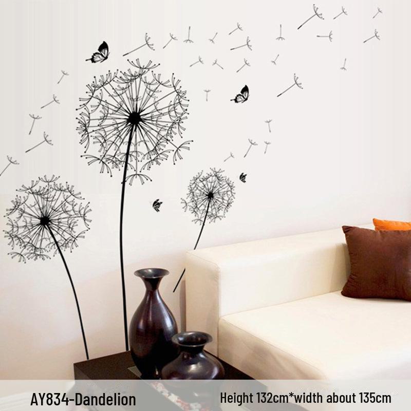 

Самоклеящиеся обои с рисунком одуванчика для гостиной и спальни — закройте некрасивые стены теплыми декоративными наклейками.