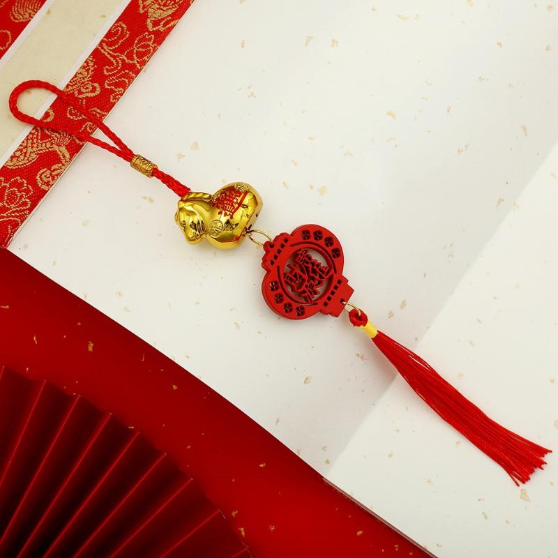 2026 Rok Konia Złoty Plastikowy Wisiorek Szczęścia Zodiak Koń Szczęśliwy Święto Wiosny Ozdoby do Zawieszenia w Domu Samochodzie Prezenty Roczne