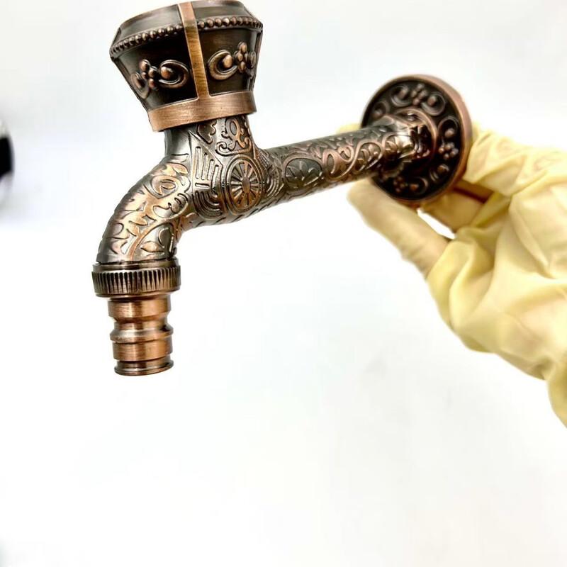 TLXT Antique Dragon Wall-Mounted Retro Faucet