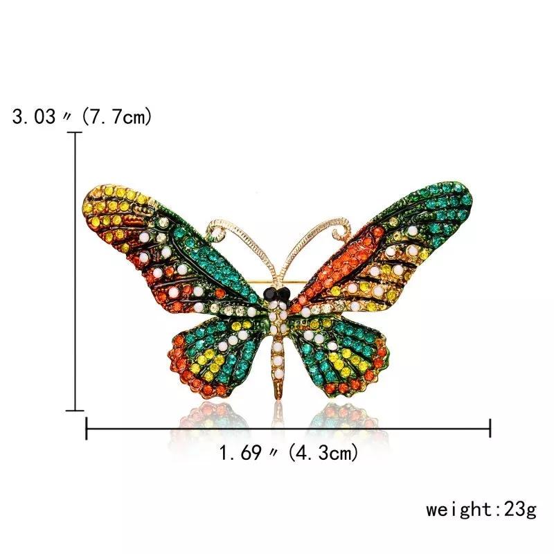 SKEDS Exquisite Creative Enamel Insect Bee Brooch Badges For Women Men Fashion Delicate Butterfly Crystal Pin Accessories