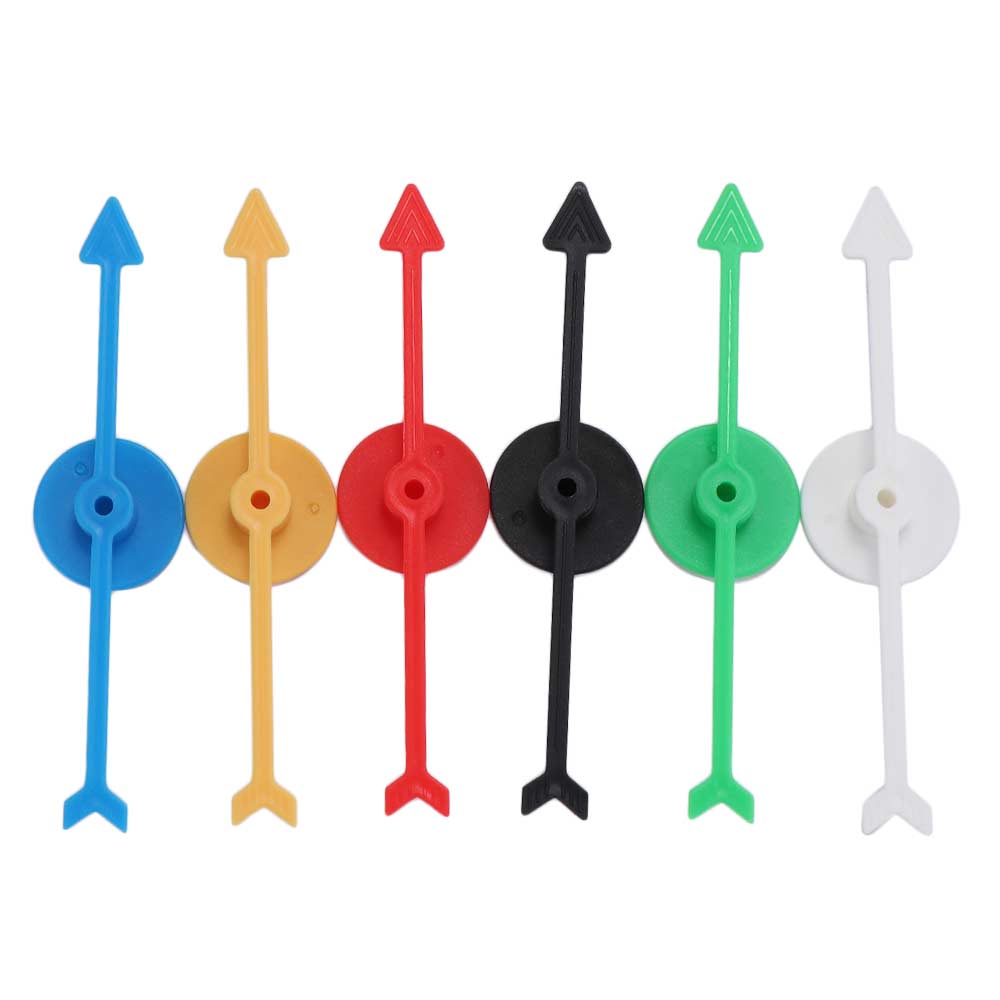 6PCS Pointer Plastic Rotating Arrow 10CM Board Game Arrow Card Game Spinner Arrow School