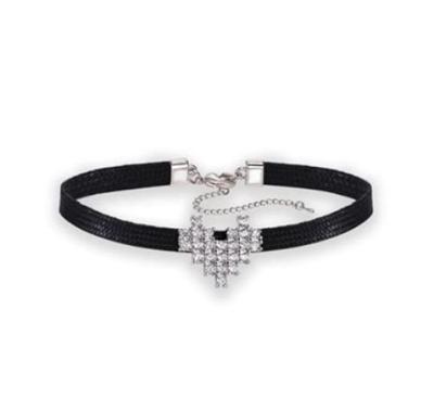 [AVANCE] Necklace, Heart Choker, Zirconia, Women's