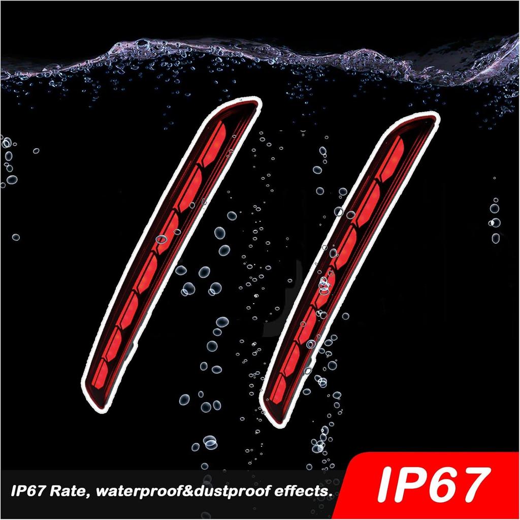 LED Rear Bumper Fog Light for Honda Civic 2025-2025, Plug & Play Brake Tail Turn Signal