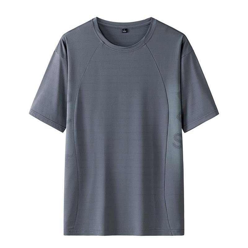 Short Sleeved Men's Sports Quick Drying T-shirt Ice Silk Round Neck Men's T-shirt Summer Top