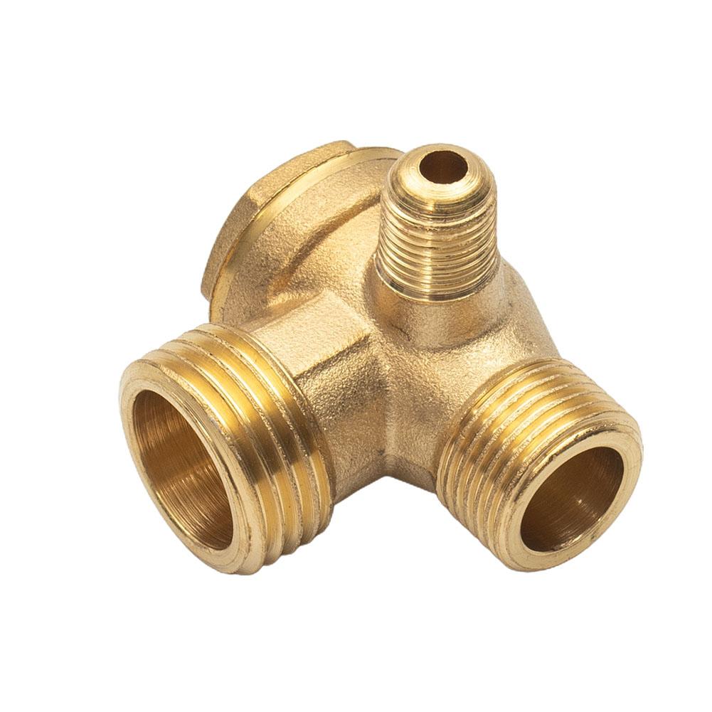 1 stücke Luft Kompressor 3-Port Messing Gewinde Überprüfen Ventil Connector Tools