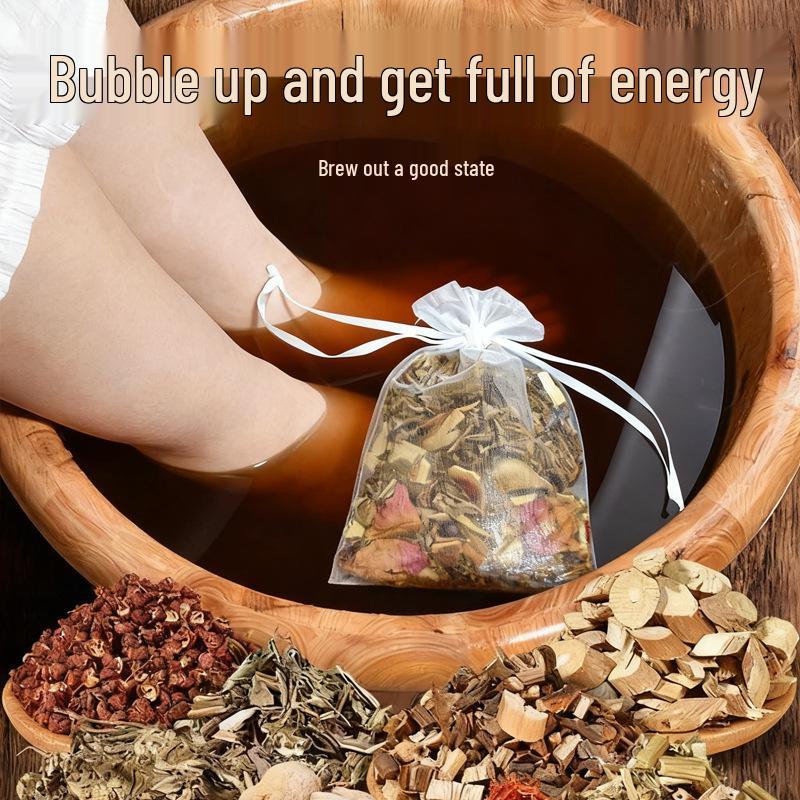 Mugwort Foot Soak Pack for Winter Home Use - Relaxing Foot Bath Care with Natural Leaf Extracts