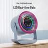 USB Rechargeable Silent Desktop Fan with Digital Display and Long Battery Life
