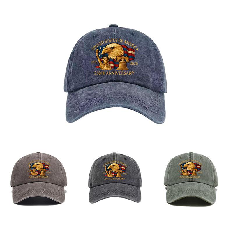 Usa 250Th Anniversary Commemorative Hat Usa Patriotic Baseball Cap Eagle Flag Embroidered Baseball Hats 250 Year Anniversary