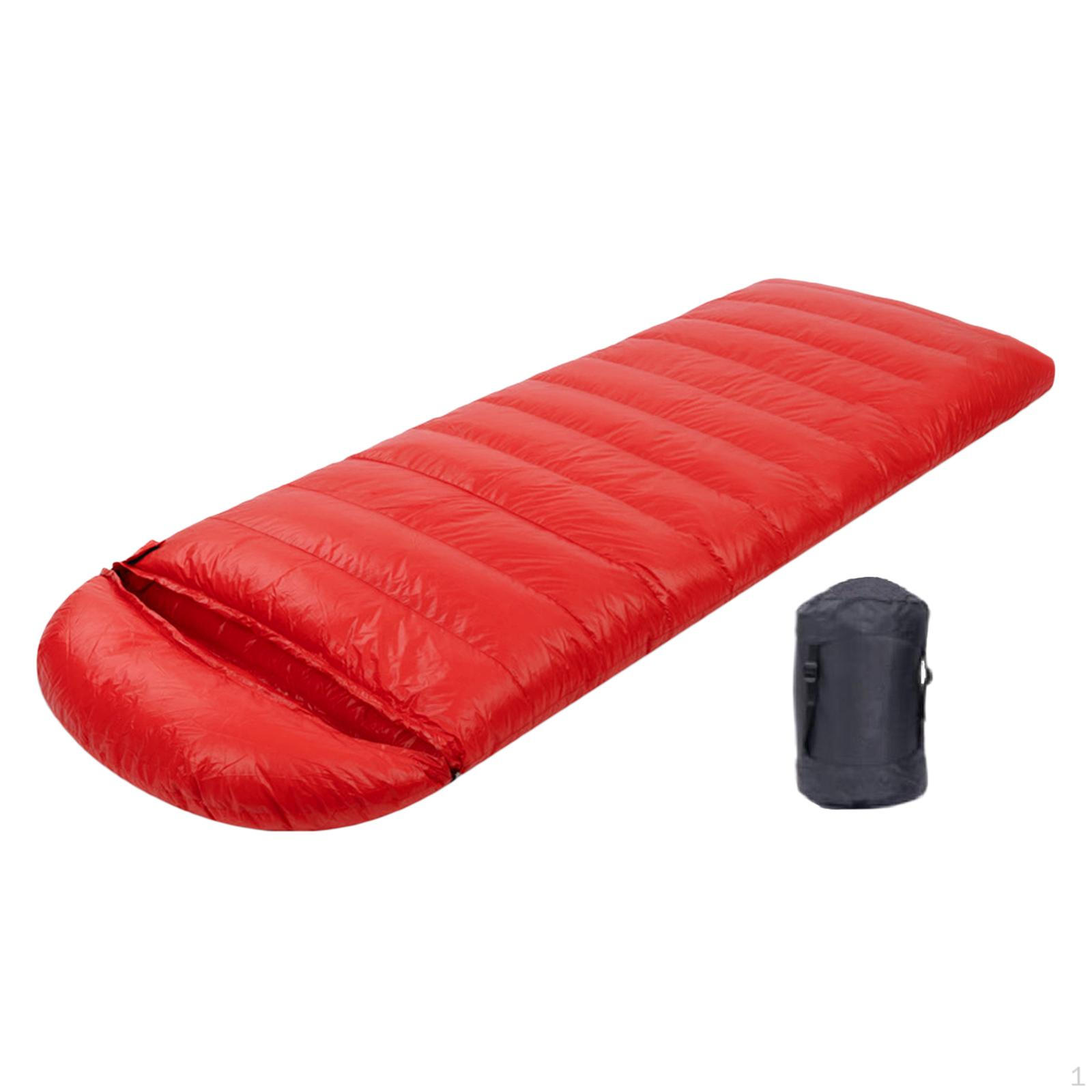

Компактный пуховый спальный мешок с чехлом для переноски для походов и кемпинга красный