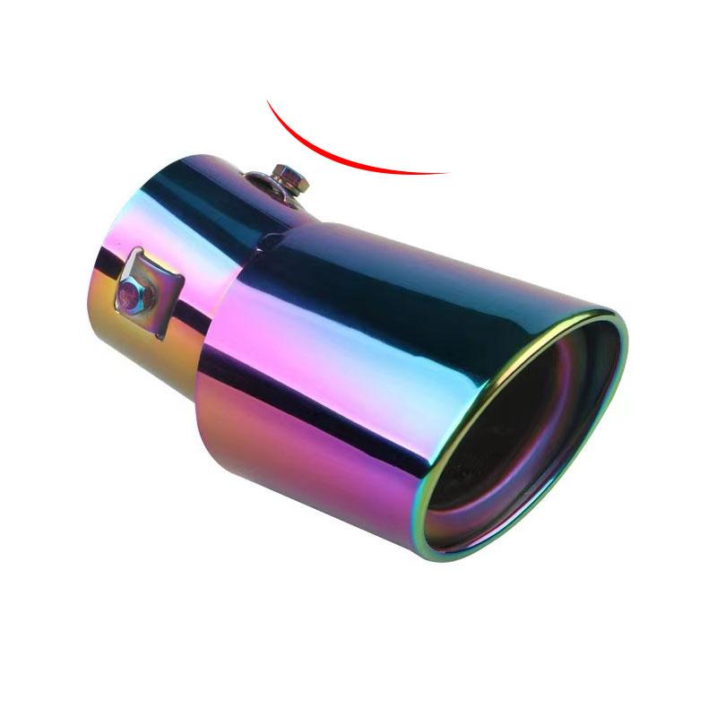 1 Piece 2.5" Stainless Steel Chrome Trim Car Auto Exhaust Muffler Tip Pipe Rear Tail Throat for Specific Models