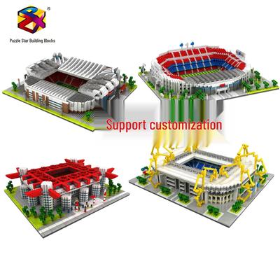 3D World Cup Stadium Assembly Model Building Blocks - Micro Particle Series Toy