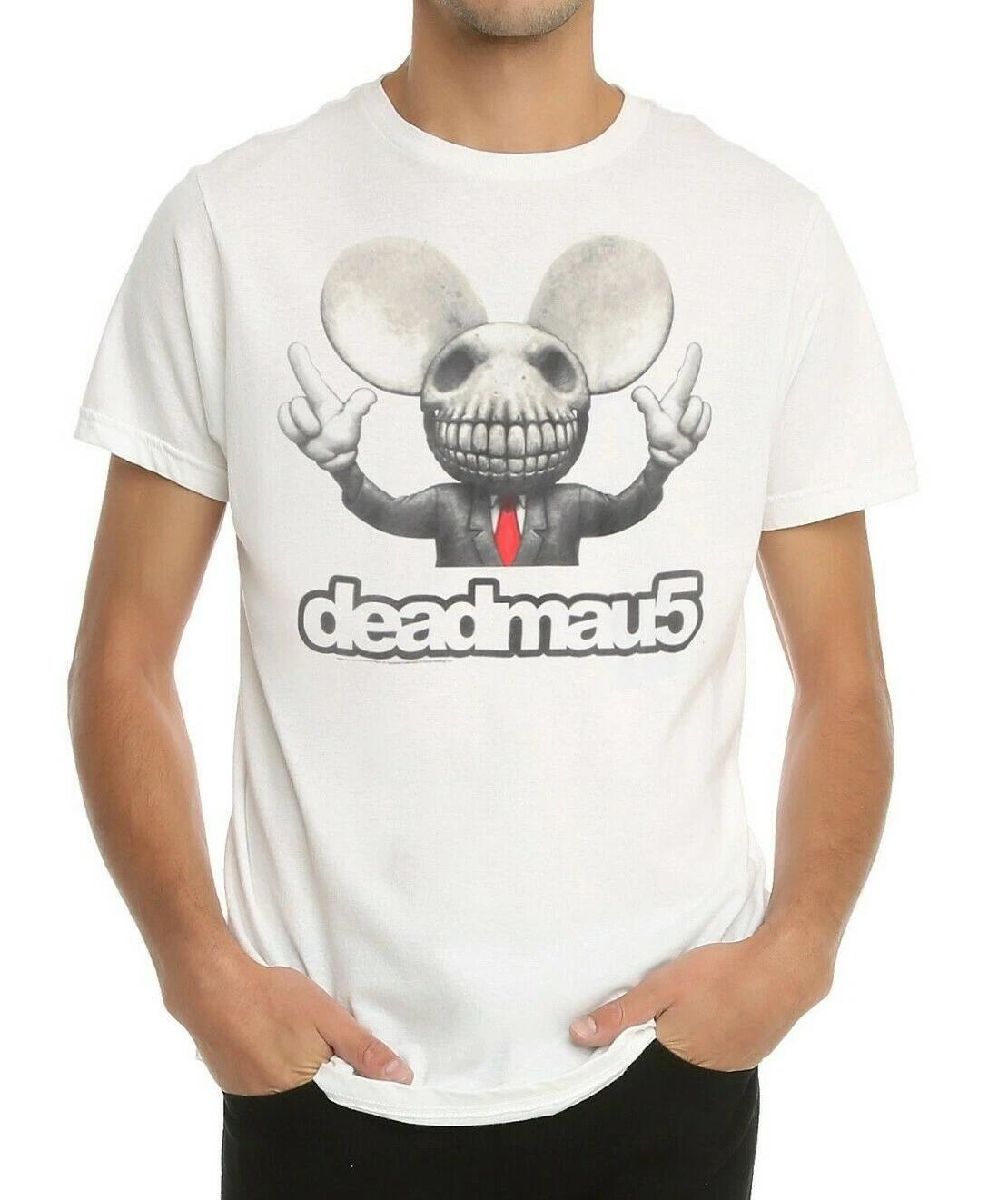 

Deadmau5 Deadmaus SKULL HEAD 100% Cotton T-shirt Mens Tees Top NEW Authentic & Official 4XL