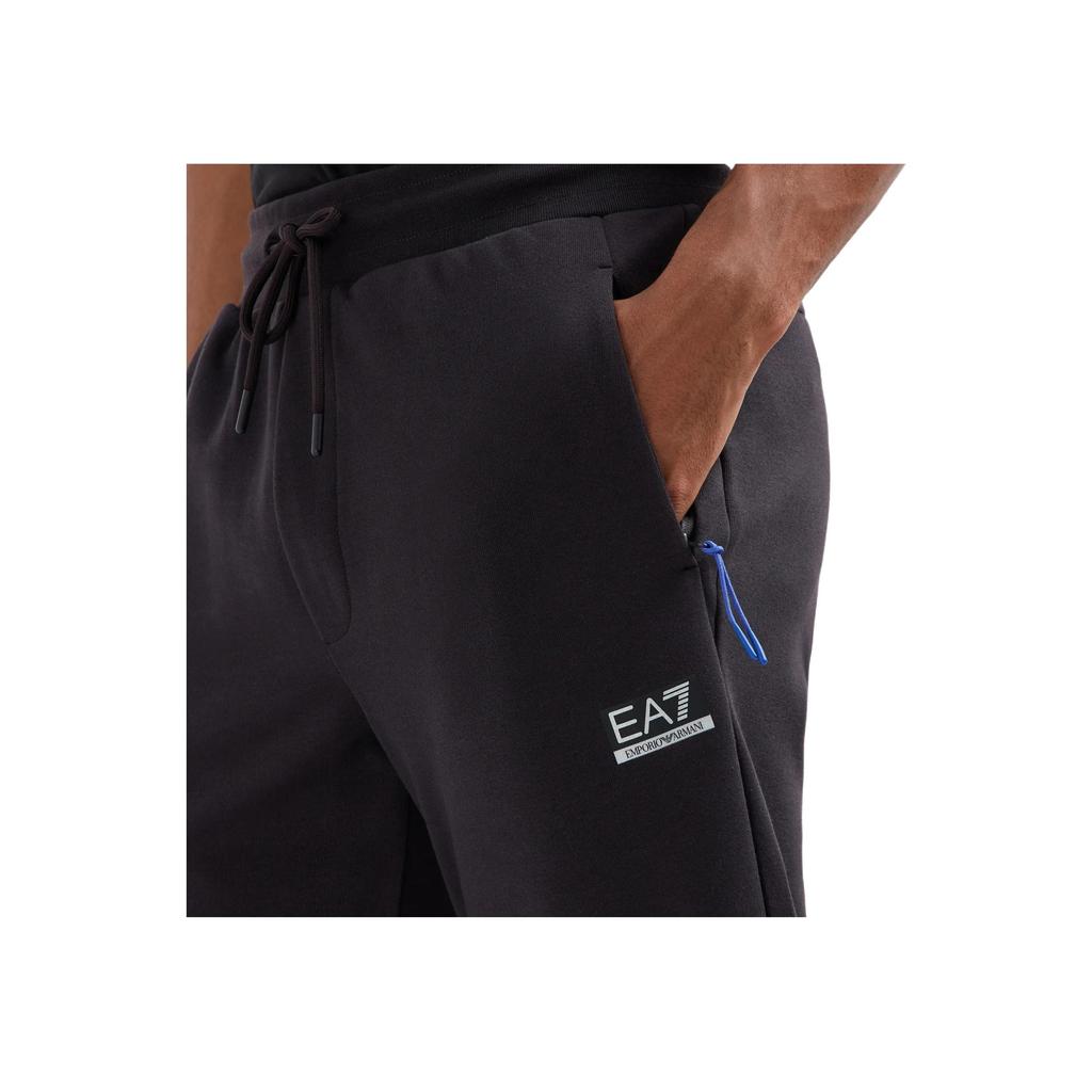 Emporio Armani EA7 FW24 Logo Print Solid Knit Sports Pants Men bottoms Black 6DPP67-PJUWZ-1771