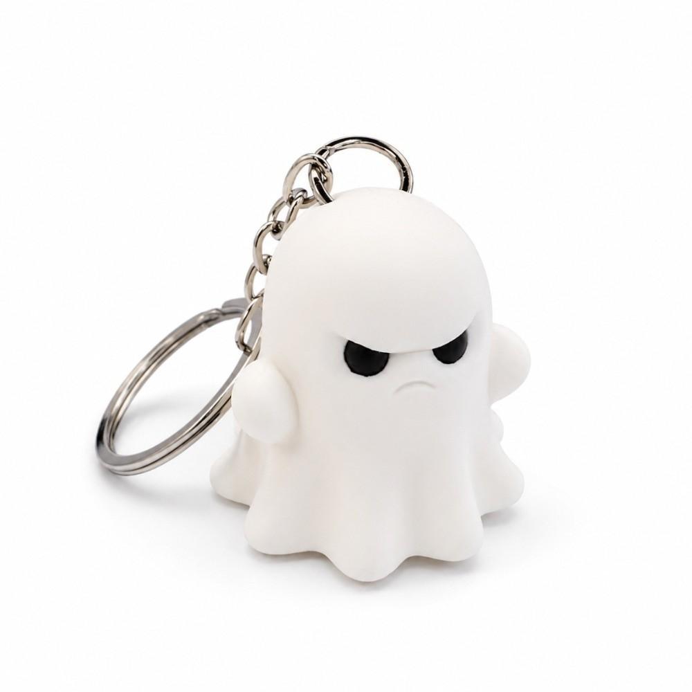 5 Expressions Halloween Keychain Pumpkin 3D Printed Keyring White Ghost Pendant  School Bag
