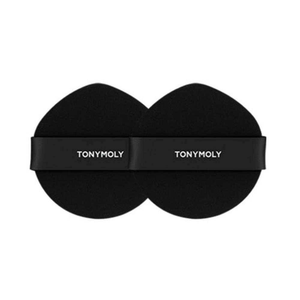 TONYMOLY Skin Tone Fixing Cover Cushion Puff Black Makeup Applicator 12pcs