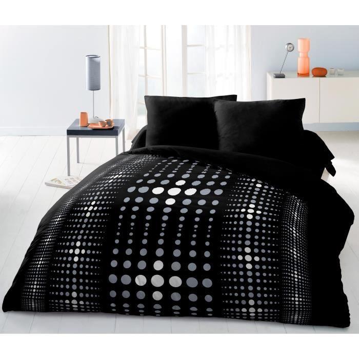 STEEVY Microfiber Duvet Set 220x240cm and 2 Pillowcases 63x63cm Black