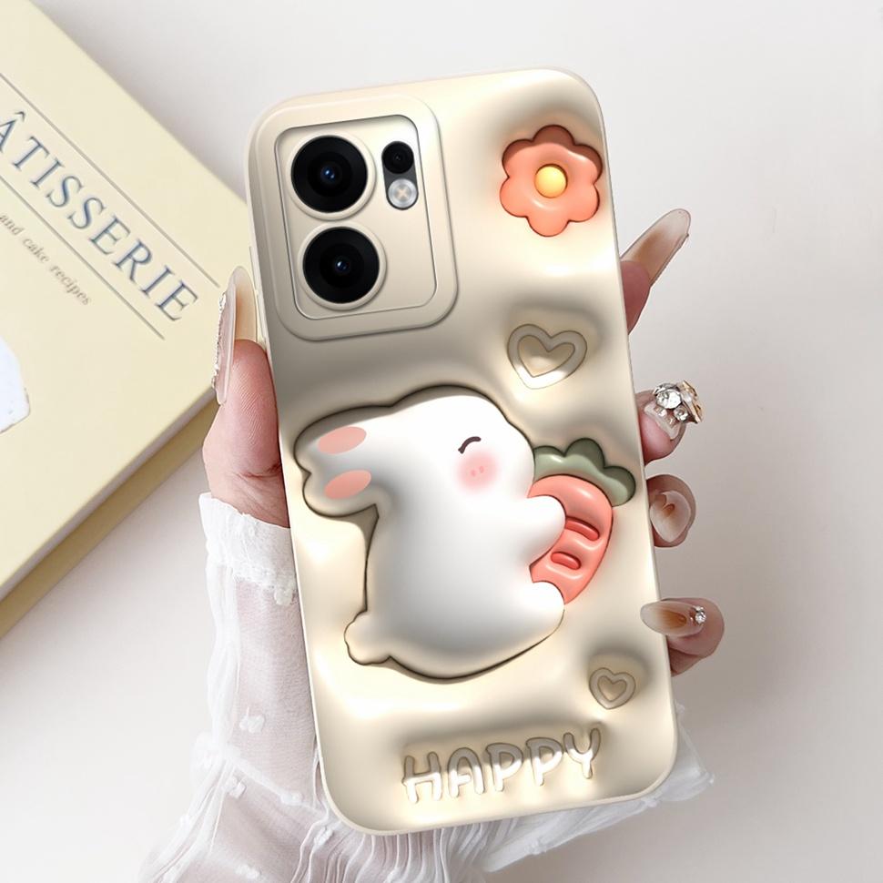 For Oppo Reno13 F Case Cute Rabbit Panda Soft Silicone Phone Cover For Oppo Reno 13 Reno13 Pro 13F Reno13F 5G Fundas Capa Shell