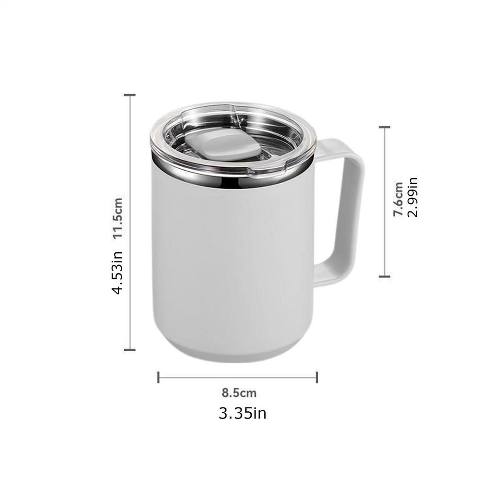 450ml Stainless Steel Mugs Insulated Coffee Mug With Handle And Lid Double Wall Vacuum Travel Mug For Office Outdoor Thermos cup
