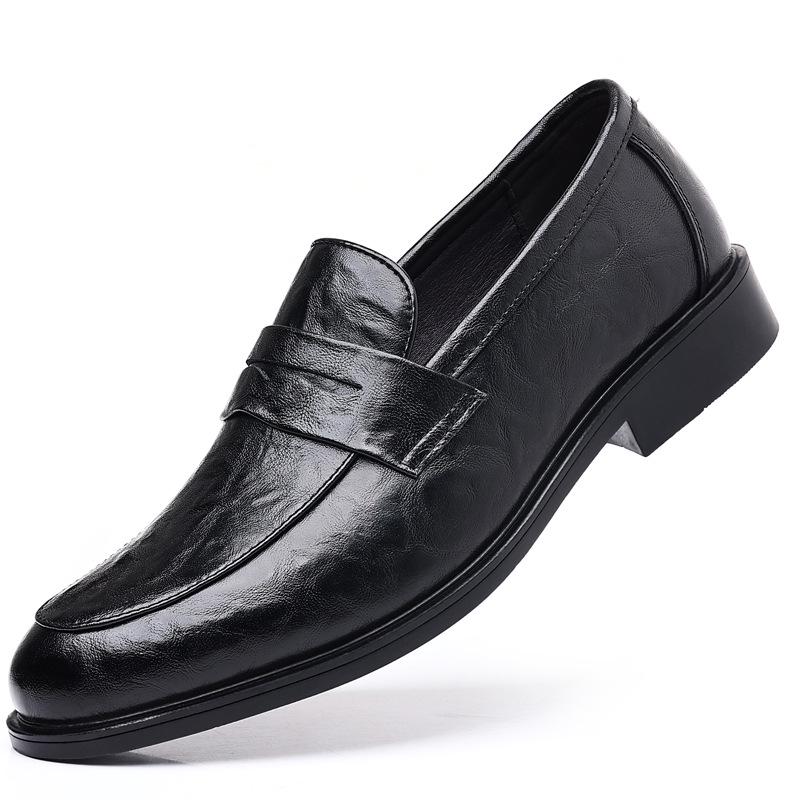 Men s 2025 Spring Genuine Leather Soft Sole Loafers - Breathable Casual Business Shoes 39