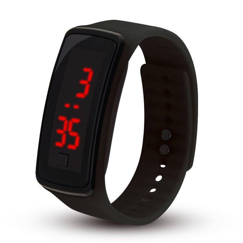 New LED Children s Gift Electronic Bracelet Watch - Second Generation Student Model чёрный