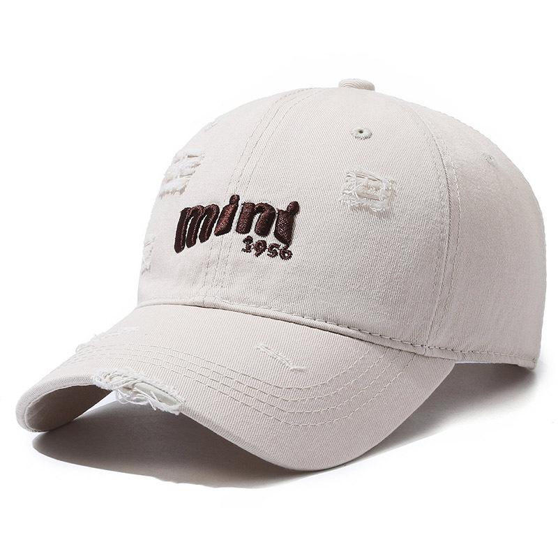 Letter Embroidery Cap Women's Spring Autumn Baseball Cap Ponytail Panama Cap Summer Men's Outdoor Hole Sunscreen Cap