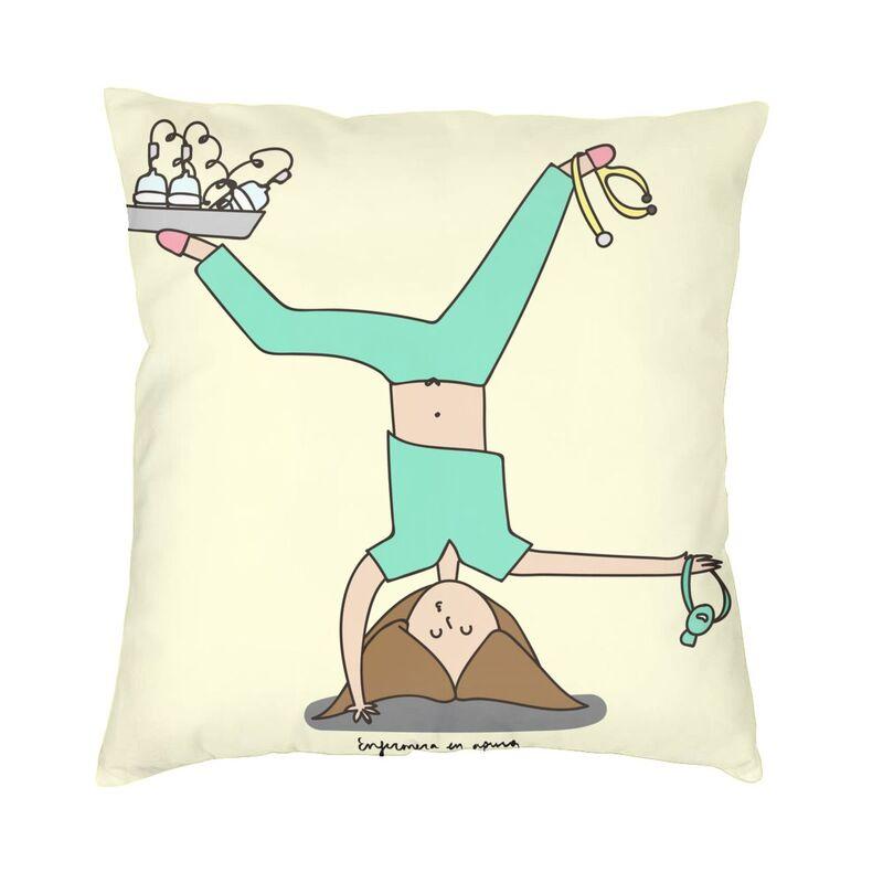 Enfermera En Apuros Doctor Nurse Medicine Square Pillow Cover Home Decorative Cushions Throw Pillow Car Double-Sided Printing