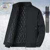 Men's Thick Warm Stand-Up Collar Jacket - Casual Cotton Coat for Middle-Aged and Elderly, Large Size