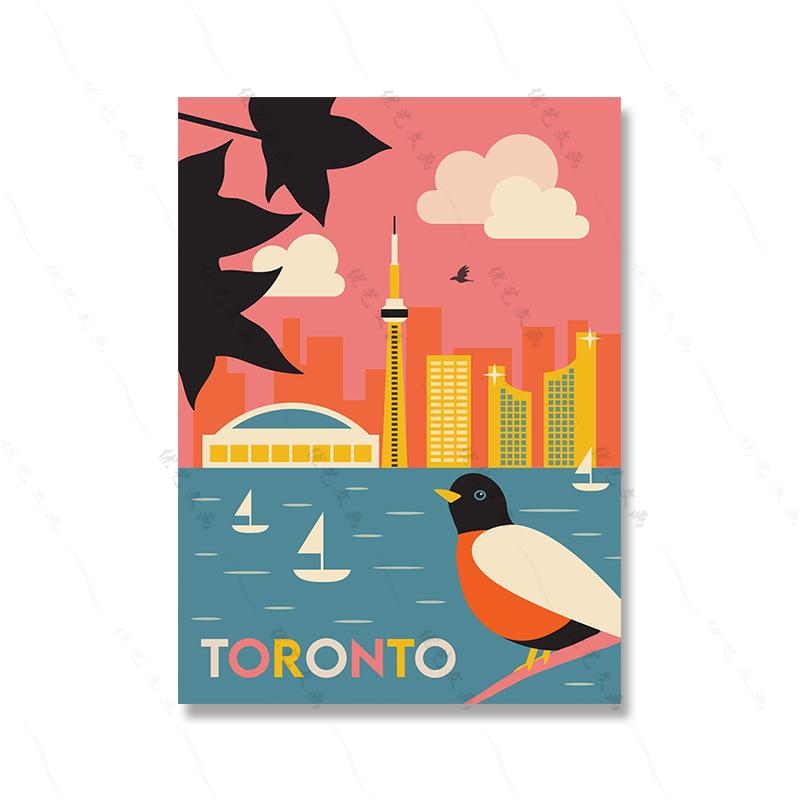 Famous City Abstract Landscape Wall Art Poster Print London Sydney Tokyo Atlanta Canvas Picture Living Bed Room Mural Home Deocr