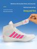 Unisex High-Top Boxing and Sanda Training Shoes, Indoor/Outdoor MMA and Wrestling Shoes for Adults and Children.