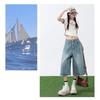Women's Jeans 2026 Summer New Loose High-Waisted Light-Colored Straight Wide-Leg Pants