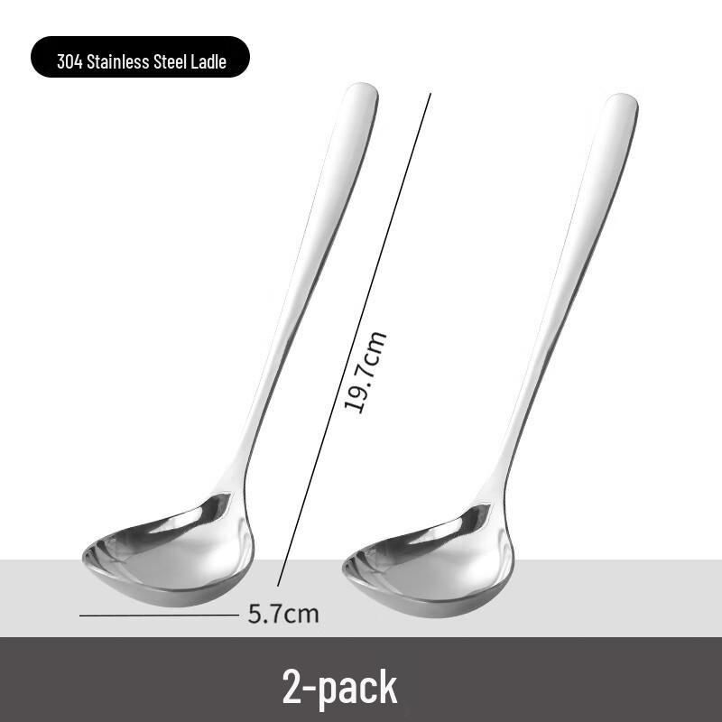 Zhaoran 304 Stainless Steel Long-Handle Soup Spoons