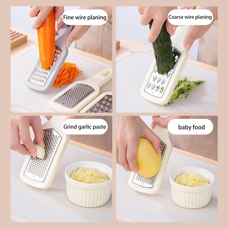 Save Time 3 In 1 Carrot Grater Multifunctional Wipe Evenly Cheese Grater Beige Convenient Vegetable Shredder Kitchen