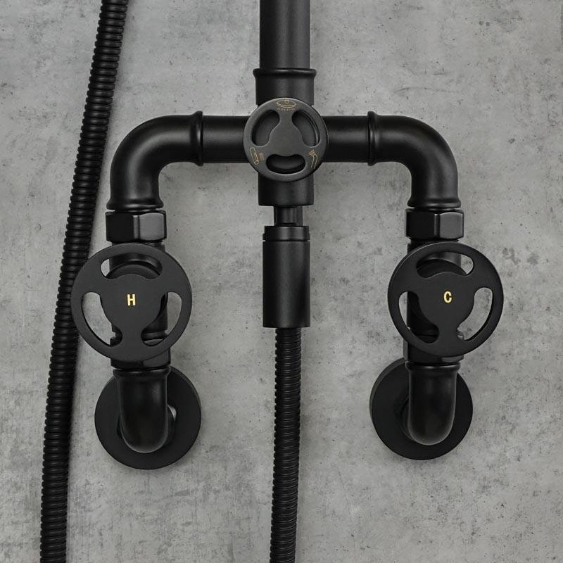 HERIOT 2 Black Shower Faucet