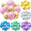 10pcs Mix Black Silver Confetti Balloons Wedding Birthday Party Decoration Metallic Helium Balloon Baby Shower Glitter Globos