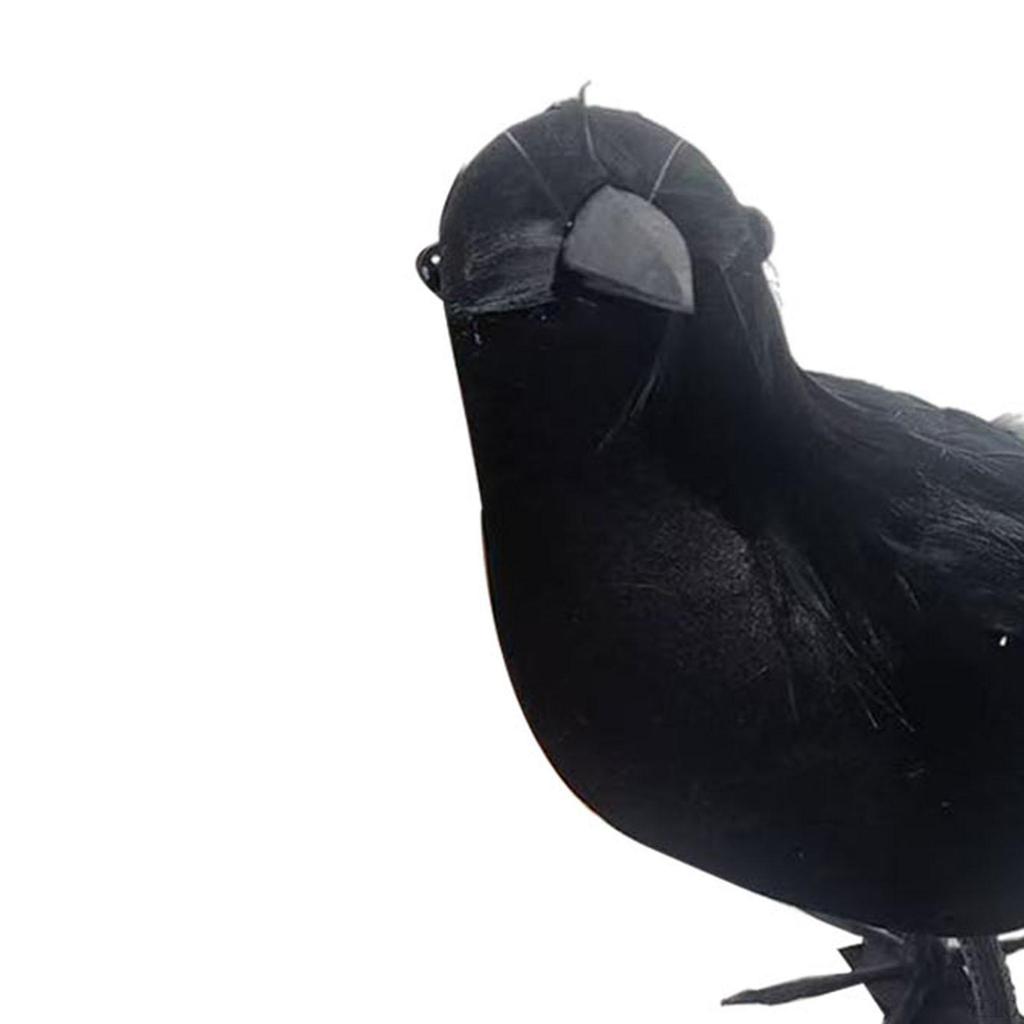 Halloween Crow Handmade Theme Party Realistic Ornament Feathered