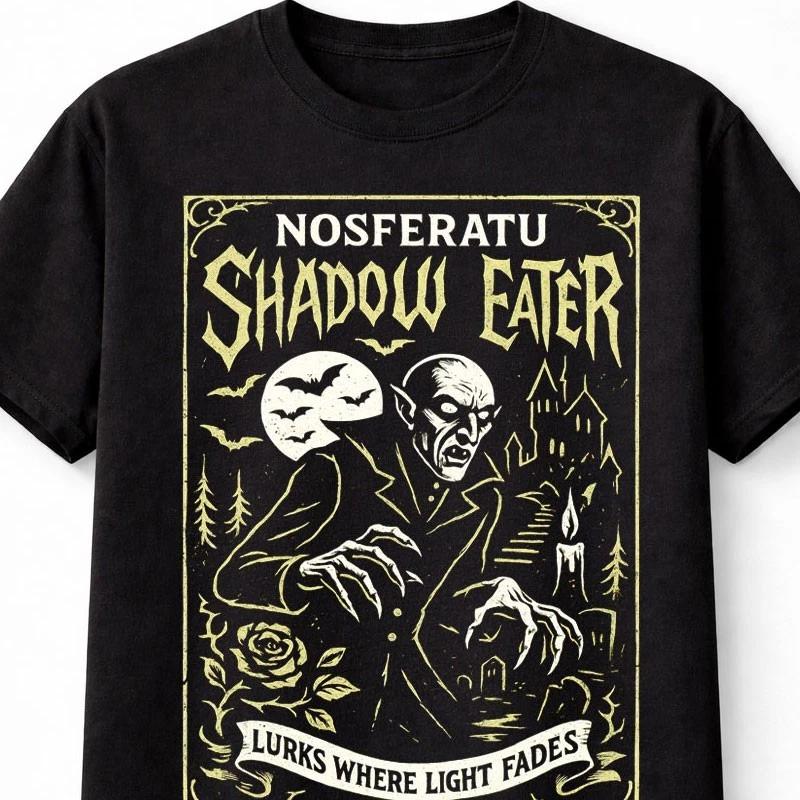 Nosferatu Shadow Eater Gothic Vampire Dracula Horror Movie Unisex TShirt S