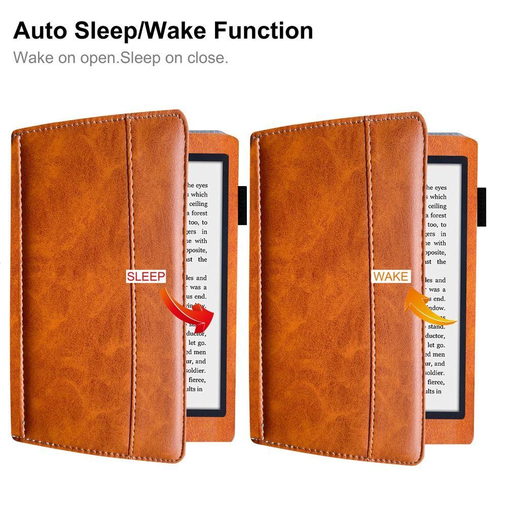 Custodia Smart Auto Sonno/Sveglia N204B in PU Flip Funda per Kobo Aura H2O HD