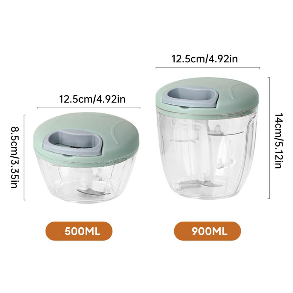 500/900ML Manual Garlic Grinder Chopper Meat Cutter Hand Pull Chop Chopper Manual Food Processor Kitchen Cooking Accessories