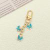 7PCS Ornaments Crystal Bow Key Chain Y2K Key Ring Colorful Rhinestone Butterfly Keychain  Bag Decor