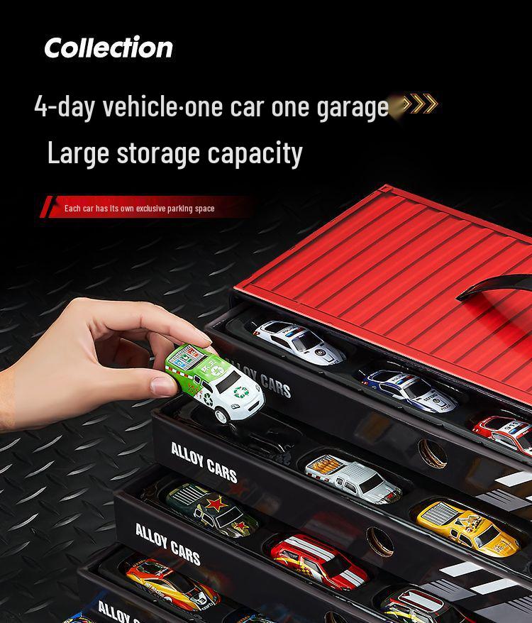 48-Piece Alloy Racing Toy Car Set with Storage Box - Perfect for Boys' Birthdays