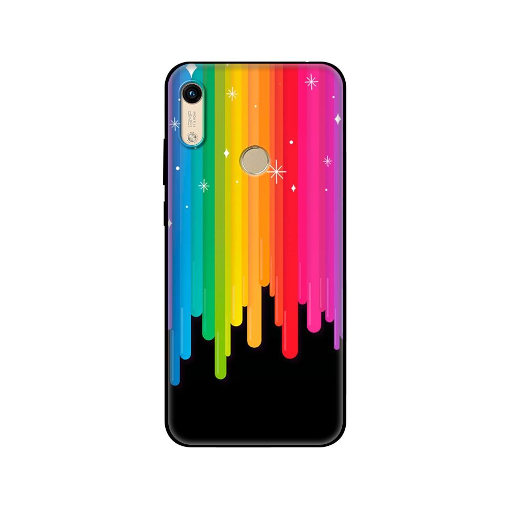 Husa neagra din tpu pentru Huawei Honor 8a Prime 8s Prime 9 Lite honor 9A 9C 9X Premium 9x Pro 9S Husa curcubeu arta DIY