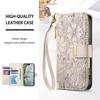 Floral Leather Wallet Case for Oppo A3 Pro/A5 Pro/Realme C63/C75/Reno12 F...Vintage All-in-One Card Holder w/Stand, Magnetic Closure & Wrist Strap