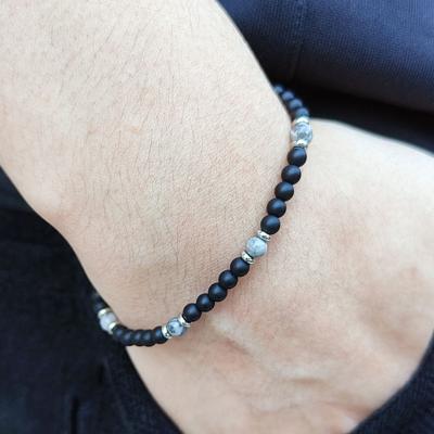 4mm Chakra-Perlen Energiearmband Naturkarten-Steinperlen-Armbänder Stretch-Armband Armreifen für Frauen Männer Handgemachter Yoga-Schmuck