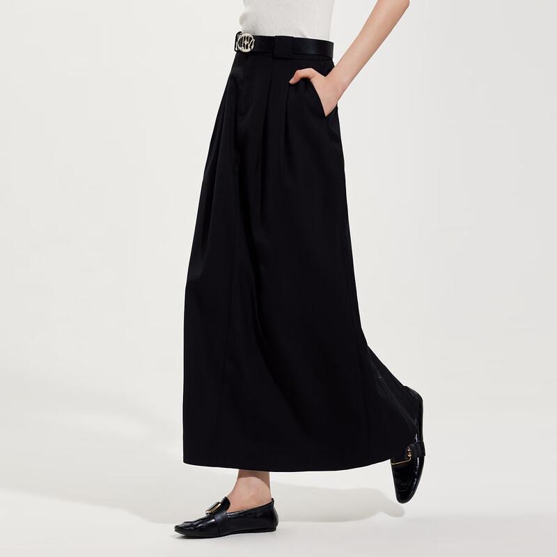 Tatu Autumn/Winter Versatile Back-Slit A-line Midi Skirt