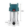 88V Cordless Electric Trimmer Woodworking Engraving Slotting Trimming Milling Machine Wood Router with 1/2 Battery 850W