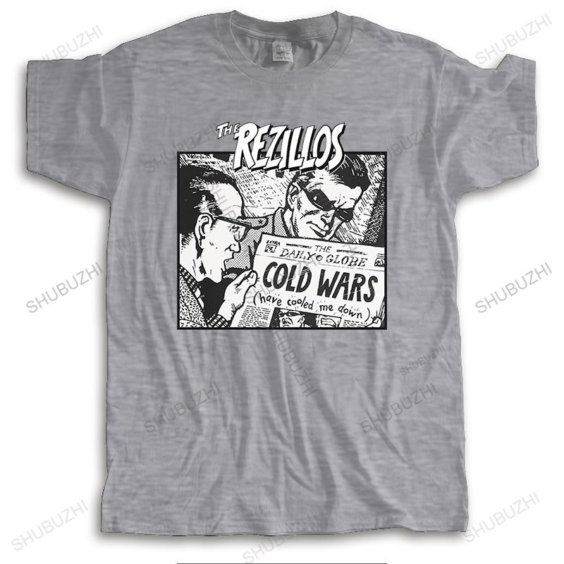 

Man crew neck Summer black t shirt The Rezillos Cold War Punk Rock Retro new cotton man oneck tee shirt drop shipping 4XL